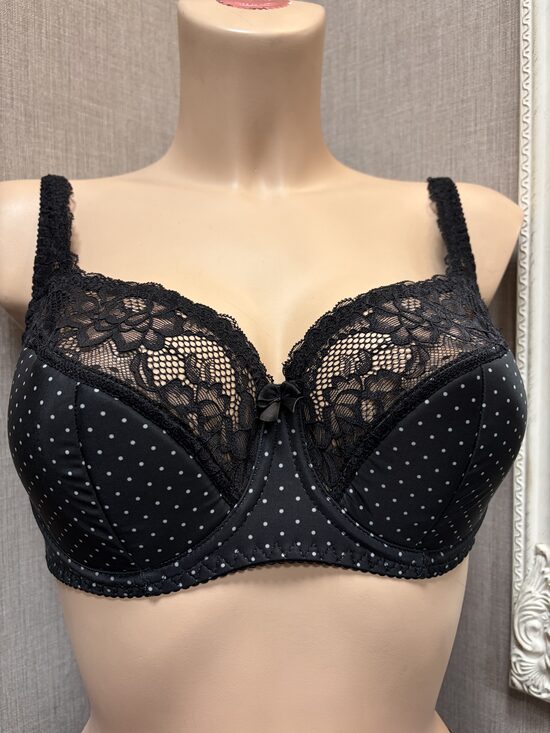 Krūšturis 852 Melns ar punktiem 