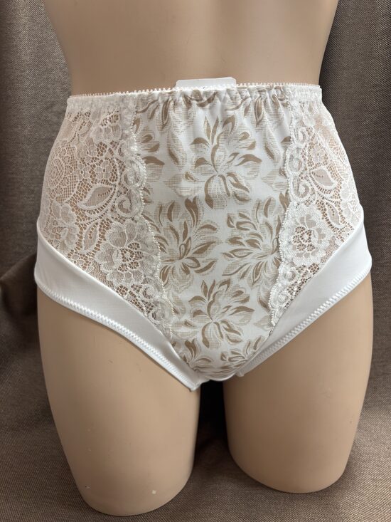 HIGH-WAISTER 3025 White/Flower