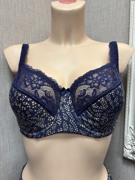 Krūšturis 852 zils/zelts 85C