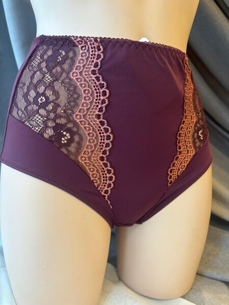 High-waisted panties 3025 Plum/Coral