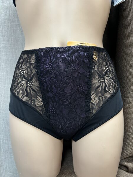 High-waisted panties 3026 Black/Violet