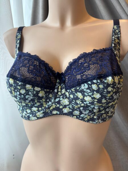 Bra 807 blue/flower cotton 